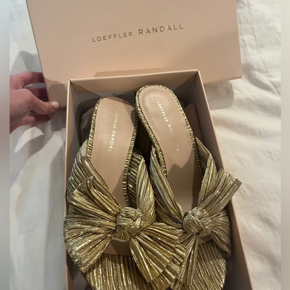 Gold Penny Knot Mules
LOEFFLER RANDALL